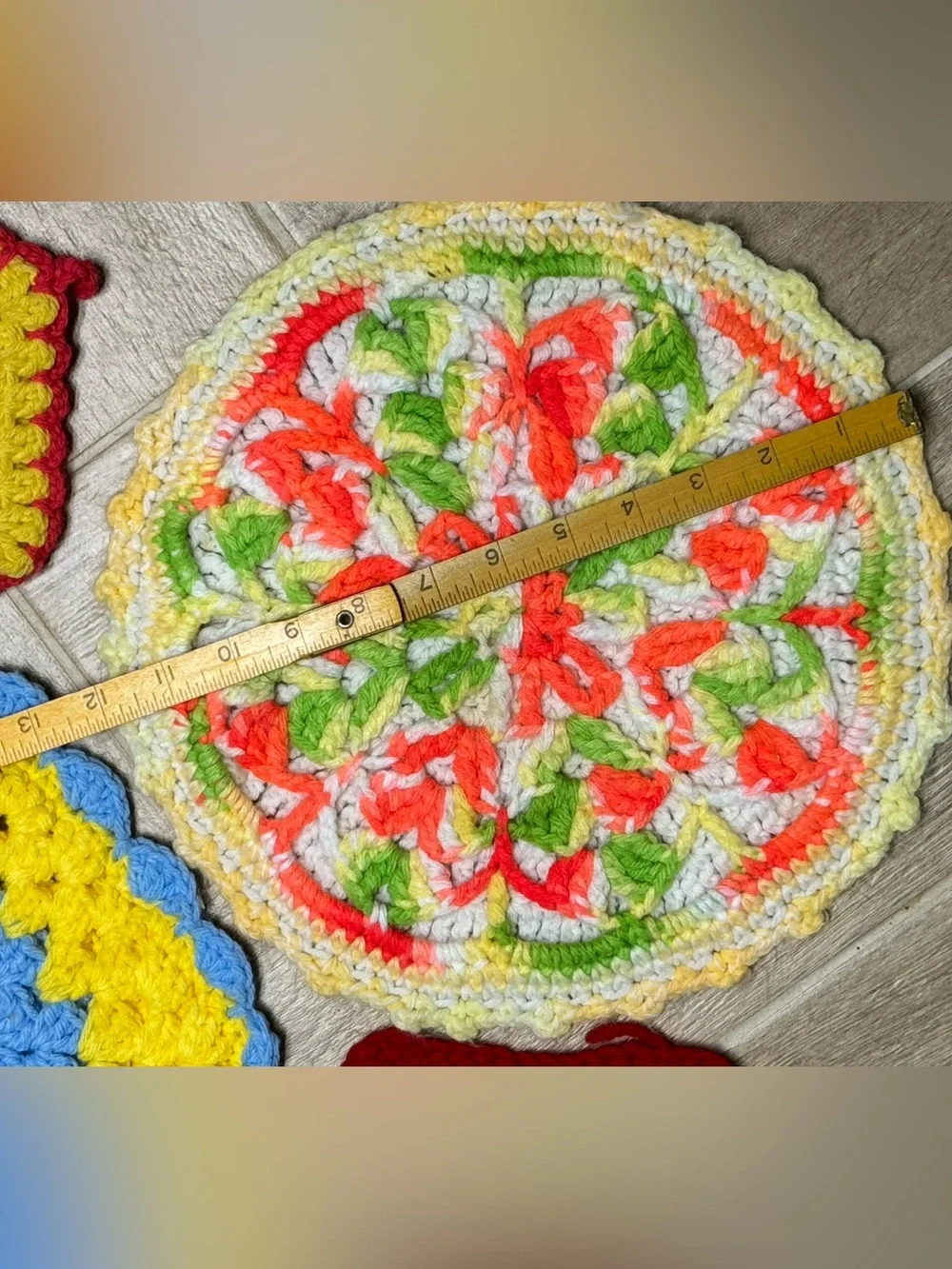 Vintage Handmade Crochet Hot Pad Trivets Lot